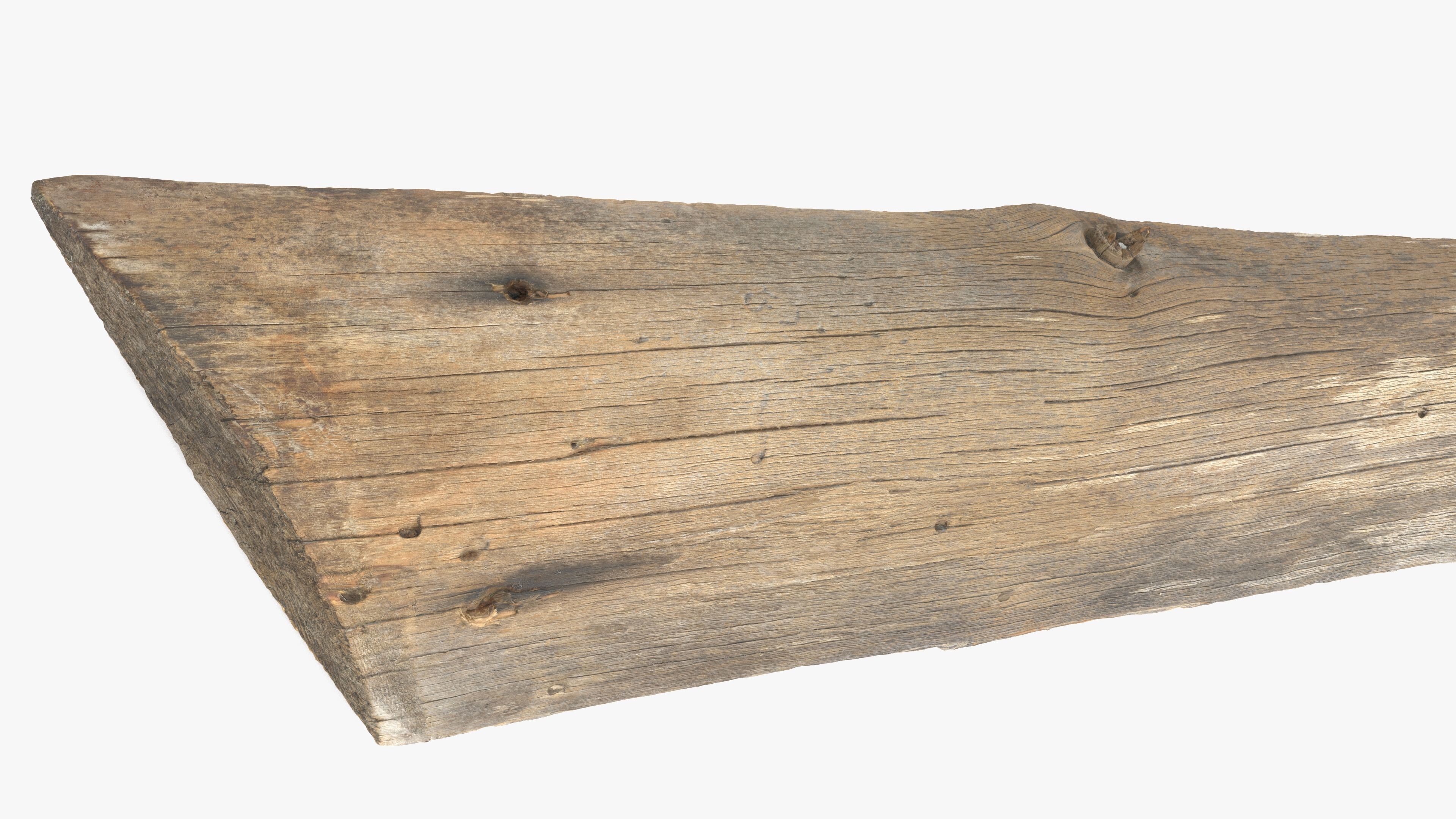 Plank Yellow Low-poly 3D model_4