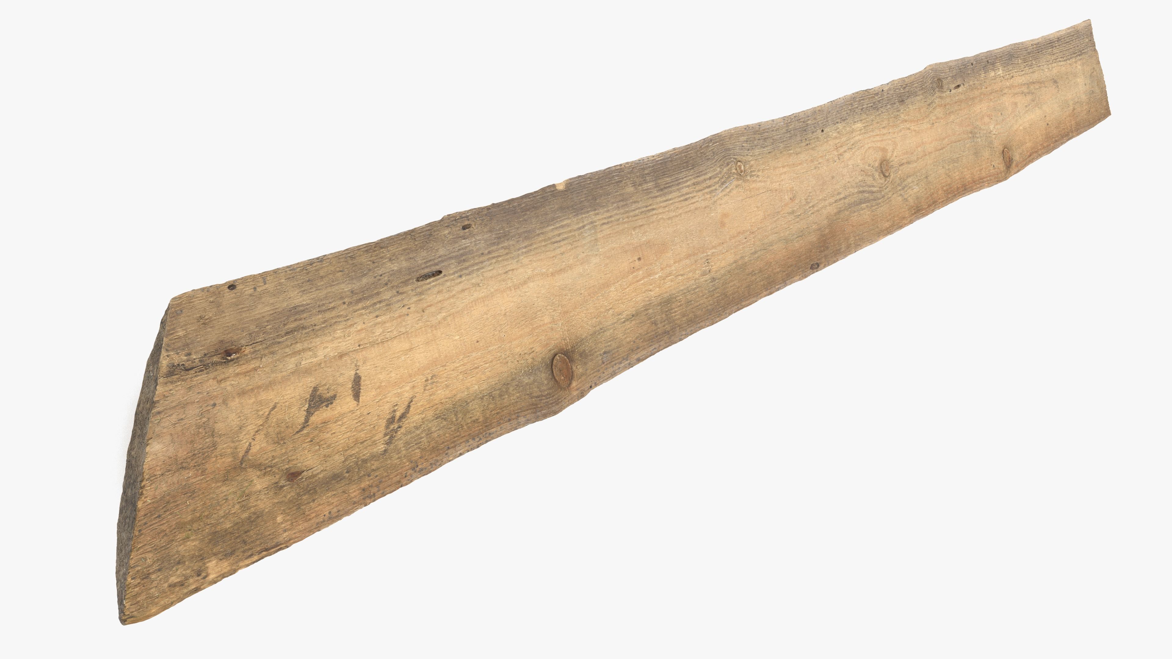 Plank Yellow Low-poly 3D model_16