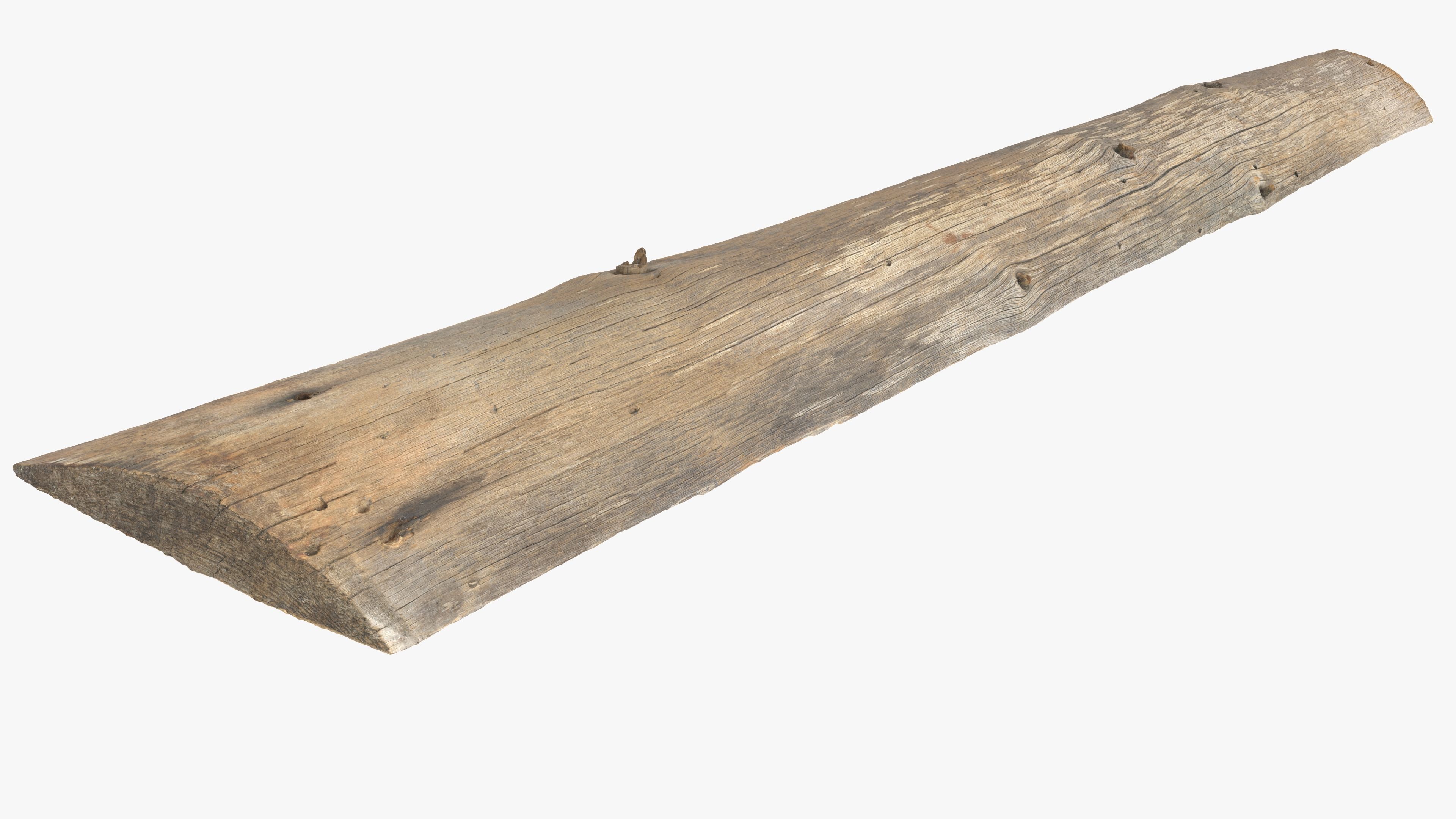 Plank Yellow Low-poly 3D model_1