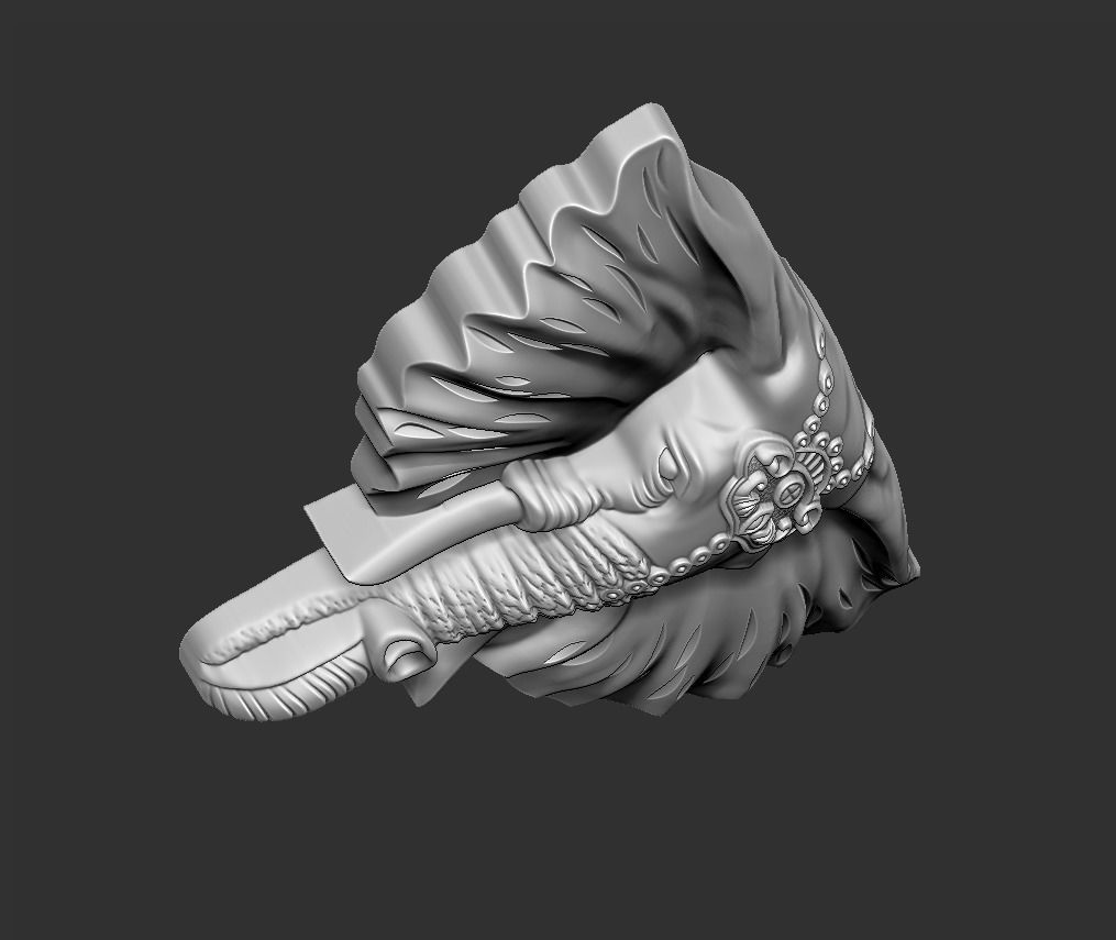 elephant head 3D print model_6