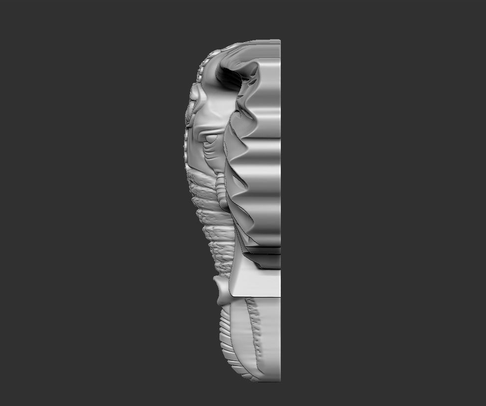 elephant head 3D print model_3