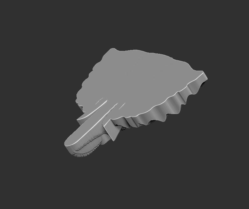 elephant head 3D print model_7