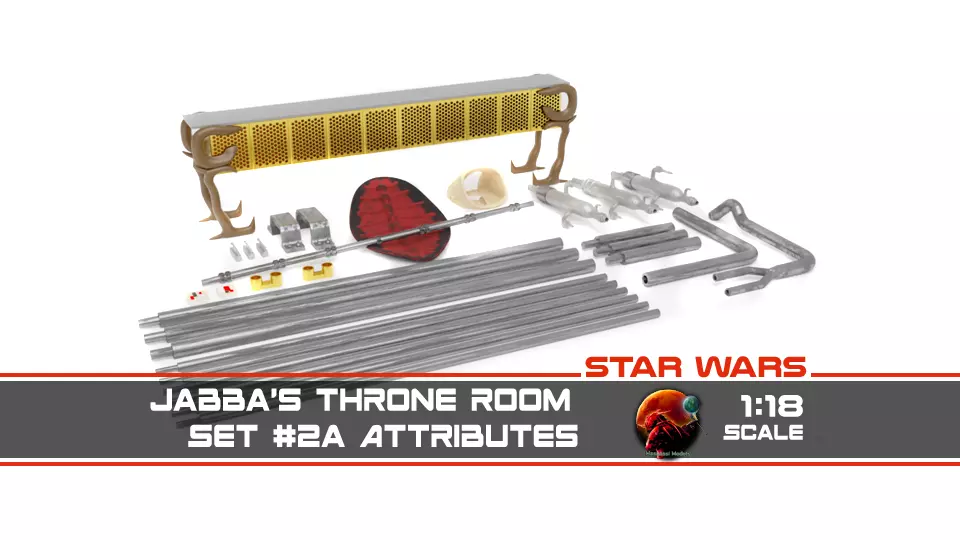 Jabbas Throne Room - Set 2a - Throne Area Attributes  1-18 scale 3D print model_0