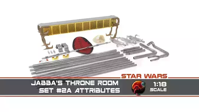 Jabbas Throne Room - Set 2a - Throne Area Attributes  1-18 scale 3D print model