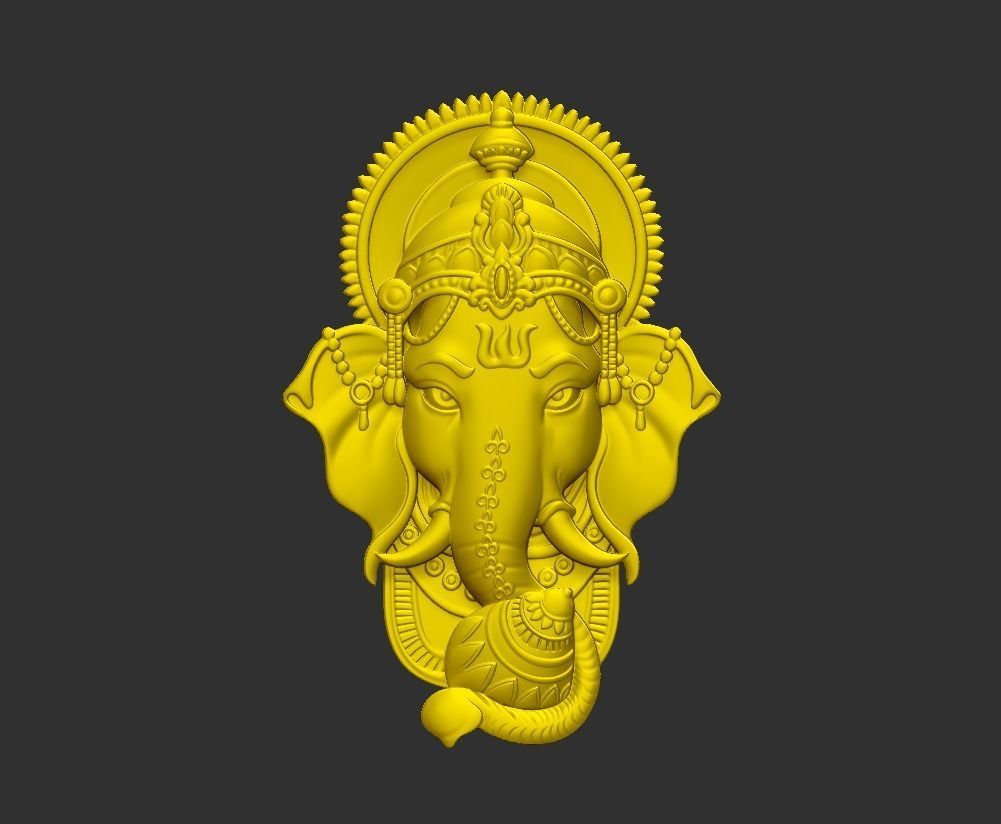 ganesha head 3D print model_2