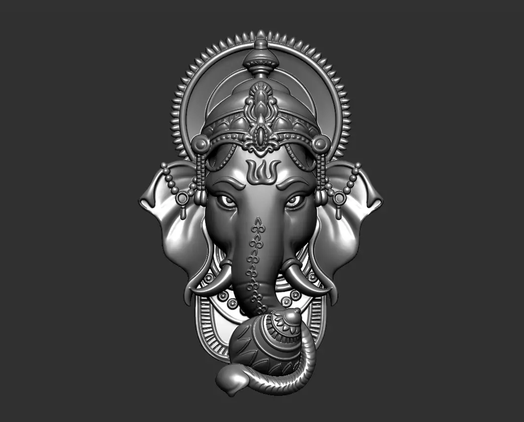 ganesha head 3D print model_0