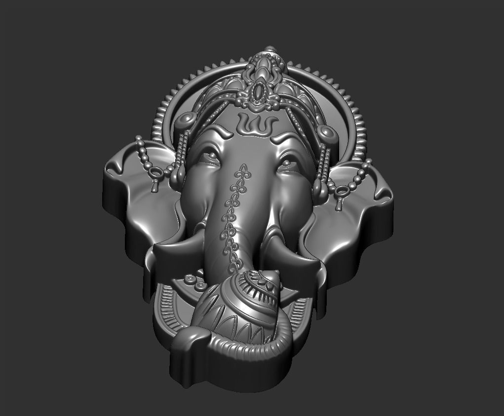 ganesha head 3D print model_4