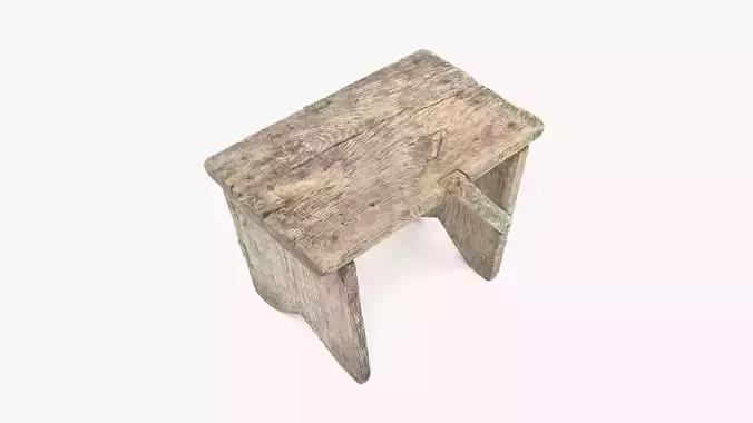 Bench old wooden stool