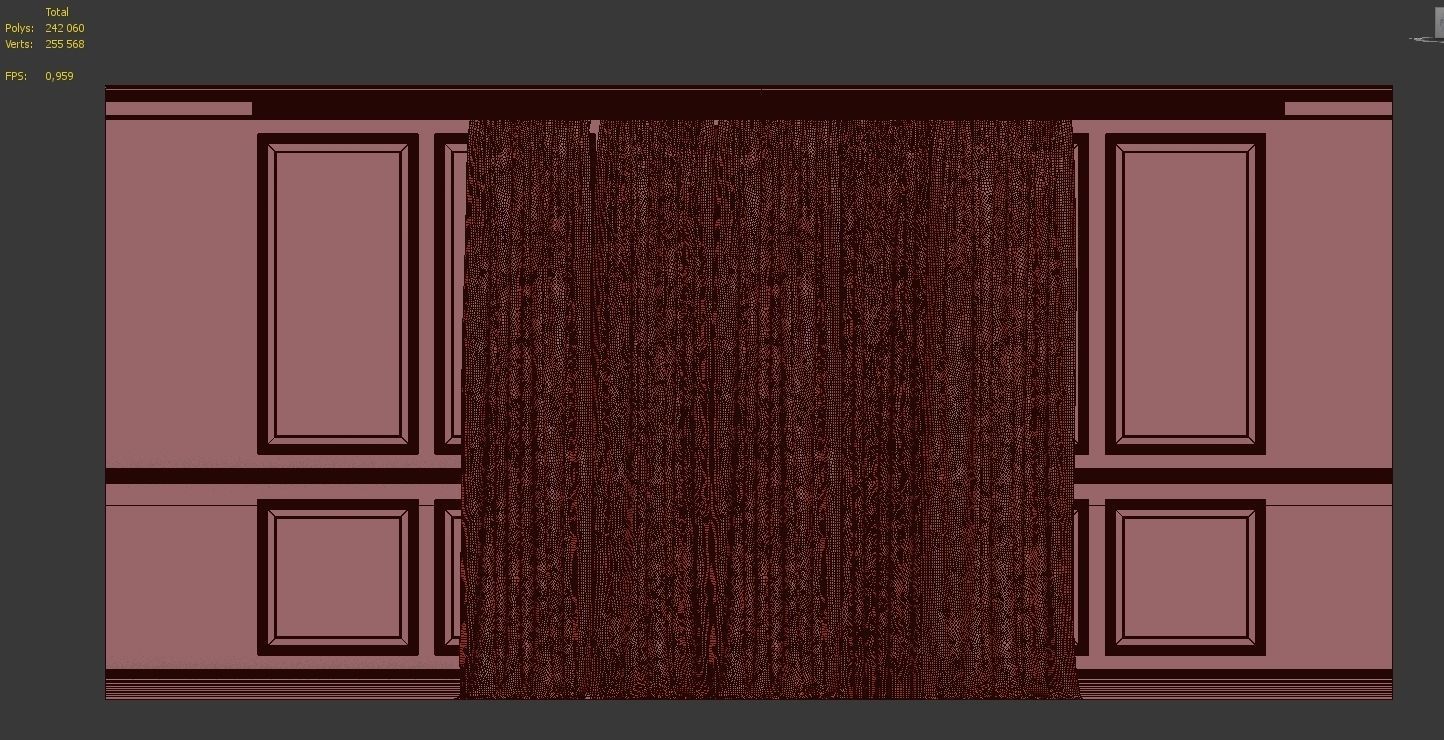 Curtain Set 327 3D model_4