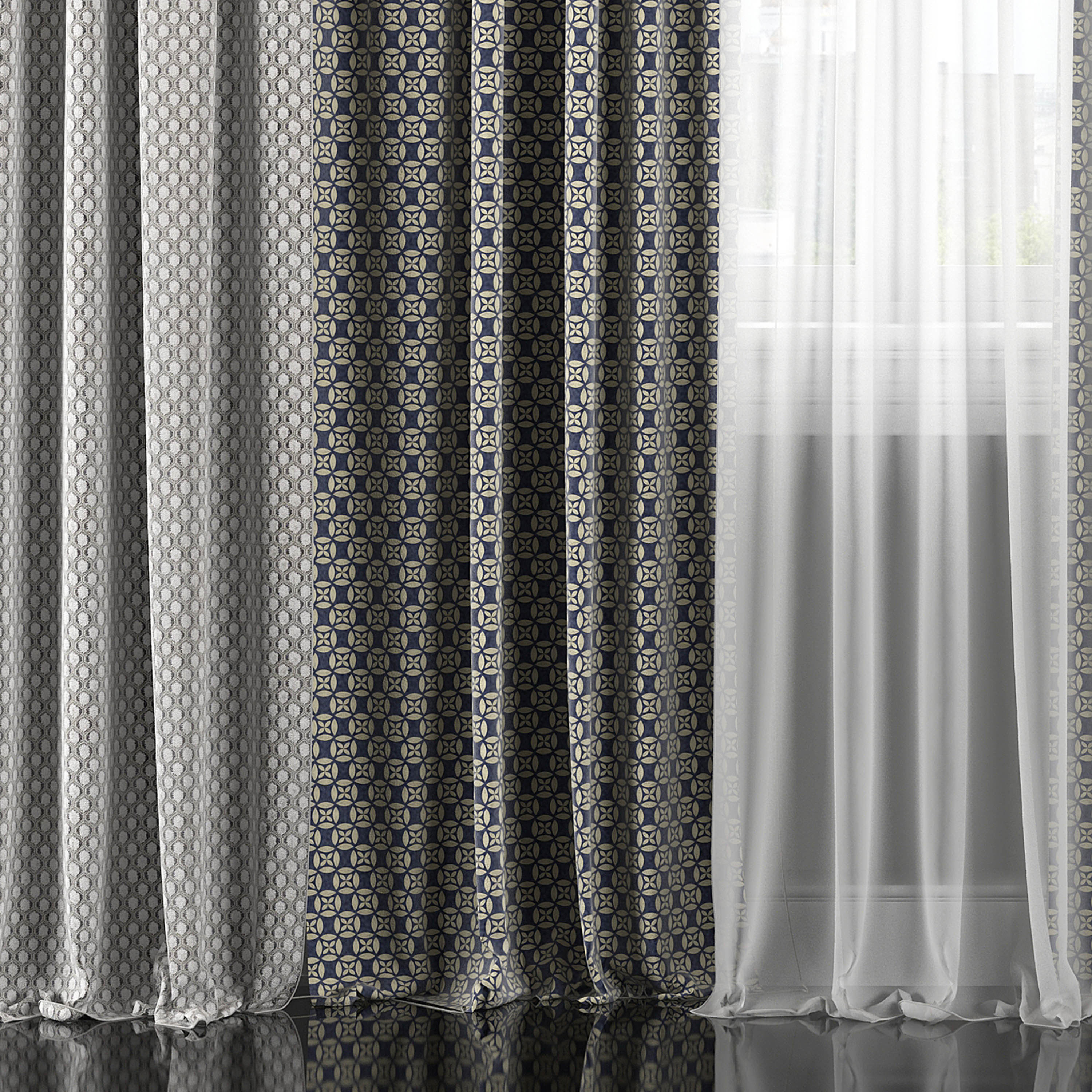 Curtain Set 327 3D model_2