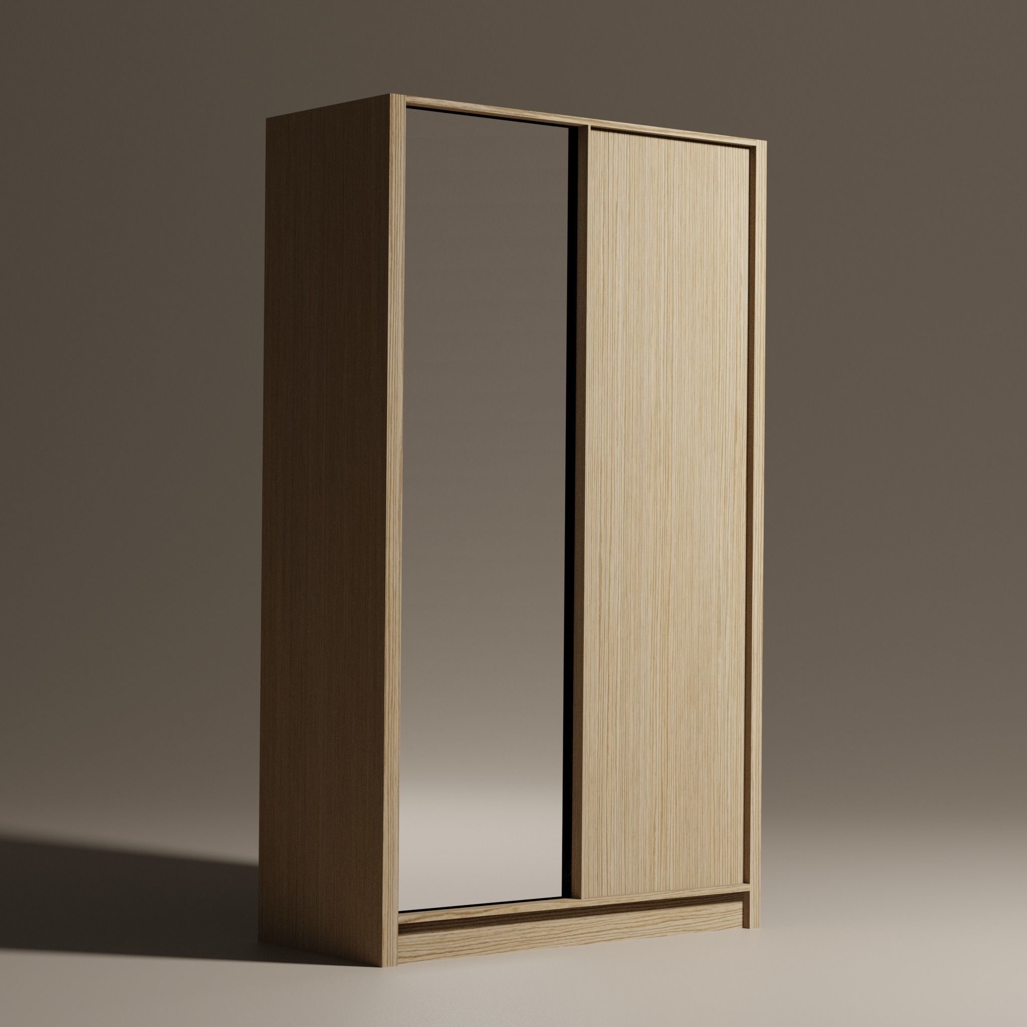 HOME Wardrobe with 2 sliding doors 3D Model Low-poly 3D model_3