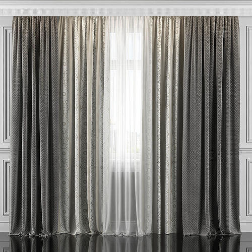 Curtain Set 328 3D model