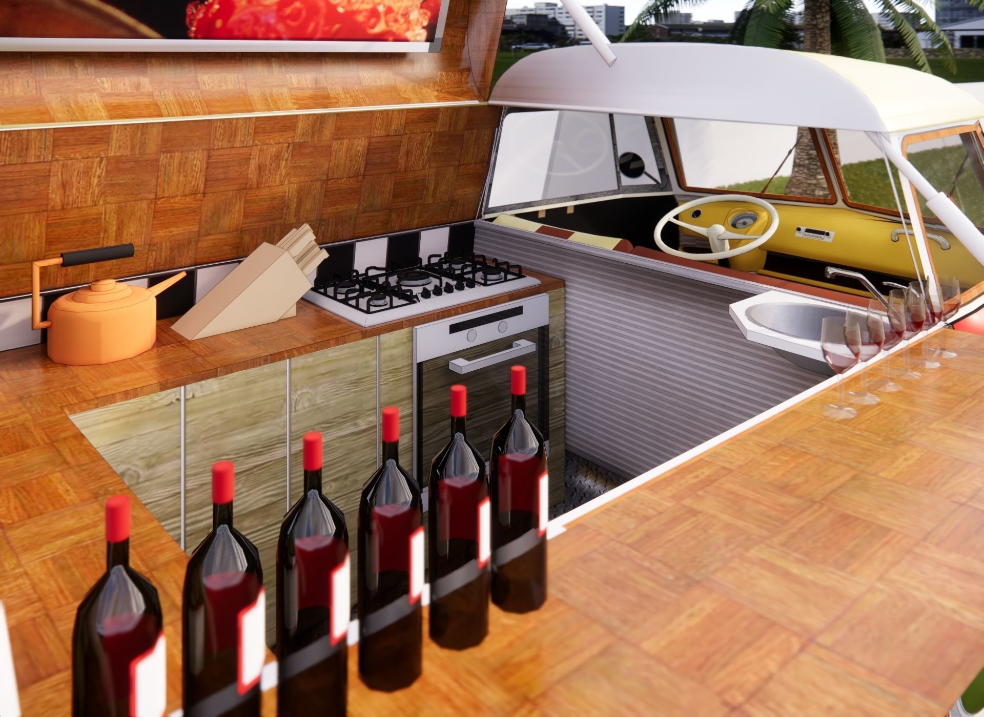 food truck 3d model 3D model_3