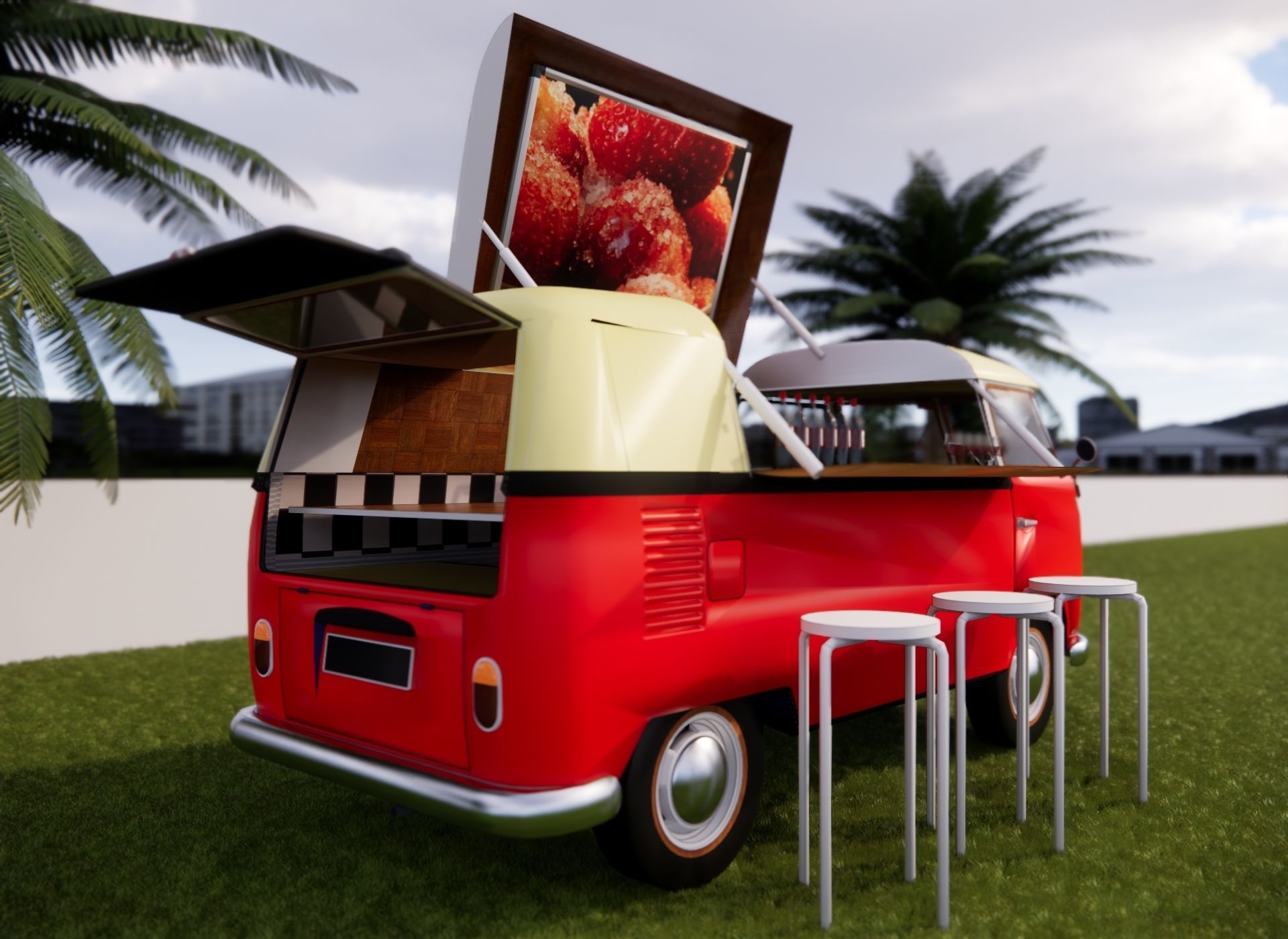 food truck 3d model 3D model_2
