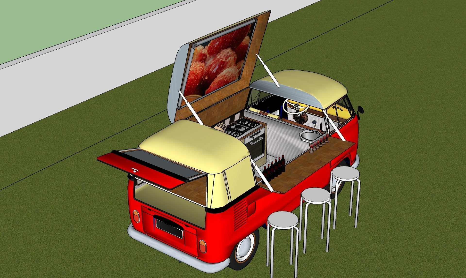 food truck 3d model 3D model_8