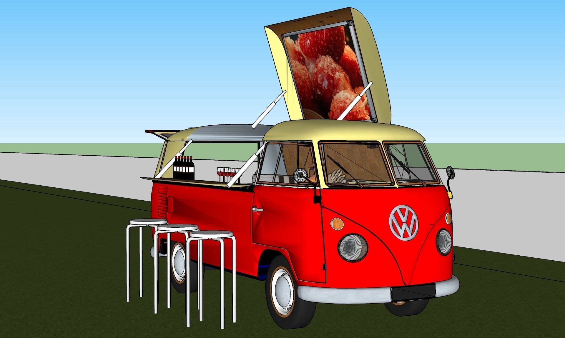 food truck 3d model 3D model_5