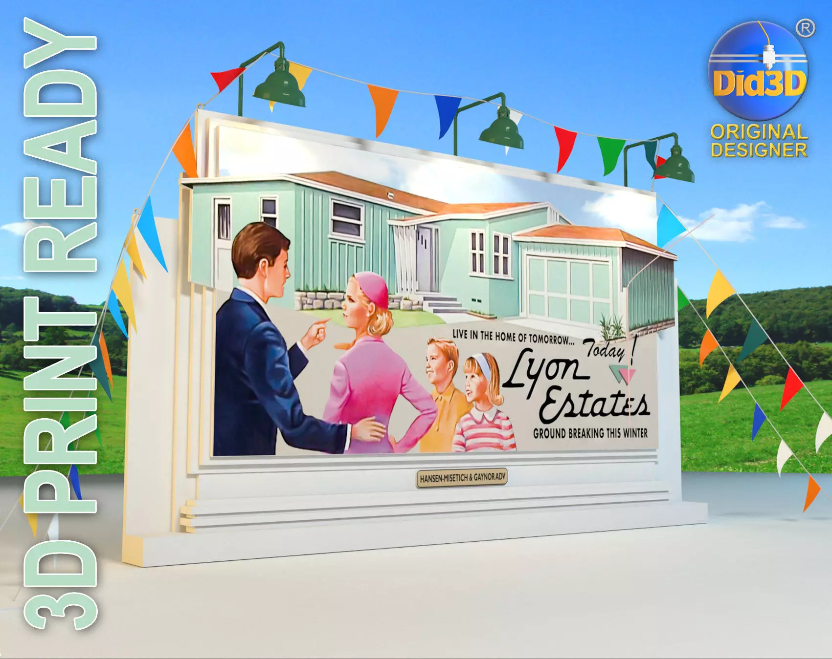 BillBoard Lyon Estates 1-8Scale HQ 3D print model