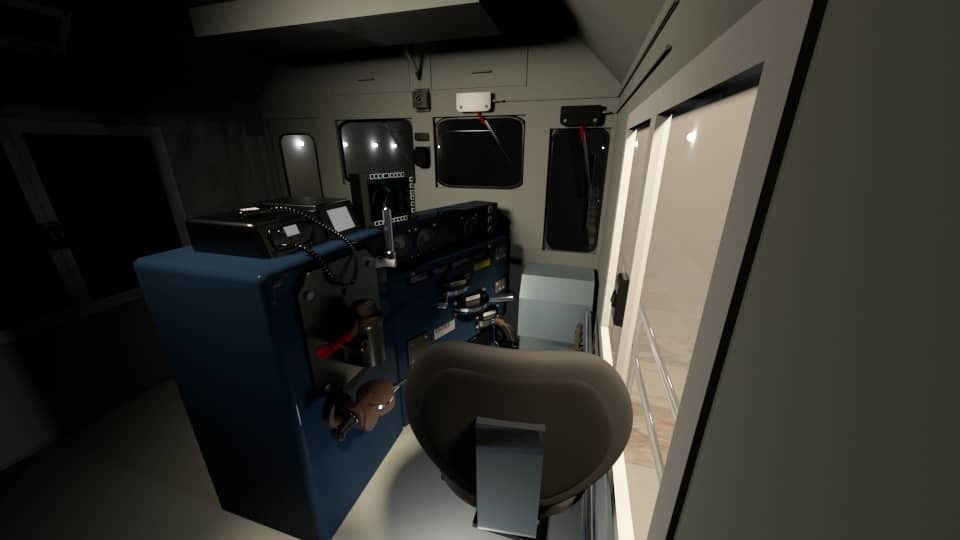 Locomotive GM-26 Low-poly 3D model_7