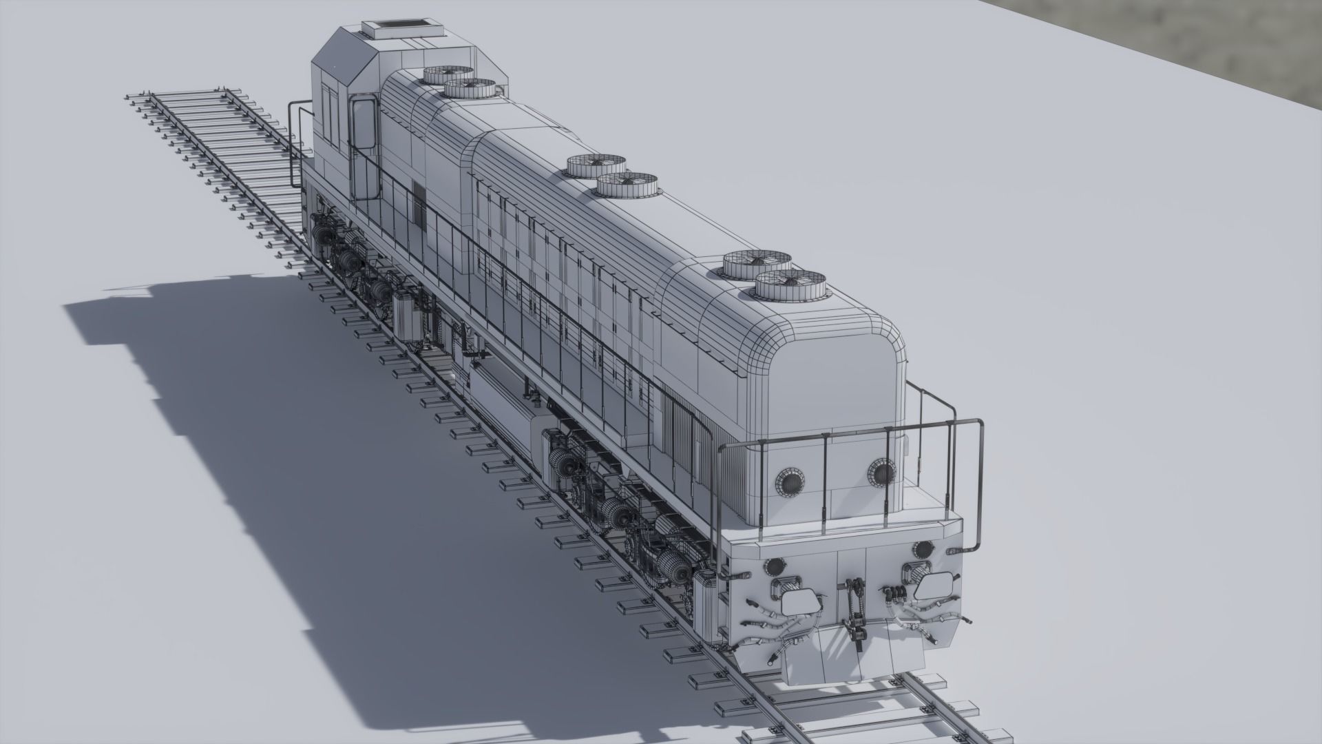 Locomotive GM-26 Low-poly 3D model_10