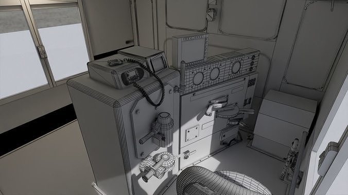 Locomotive GM-26 Low-poly 3D model 6