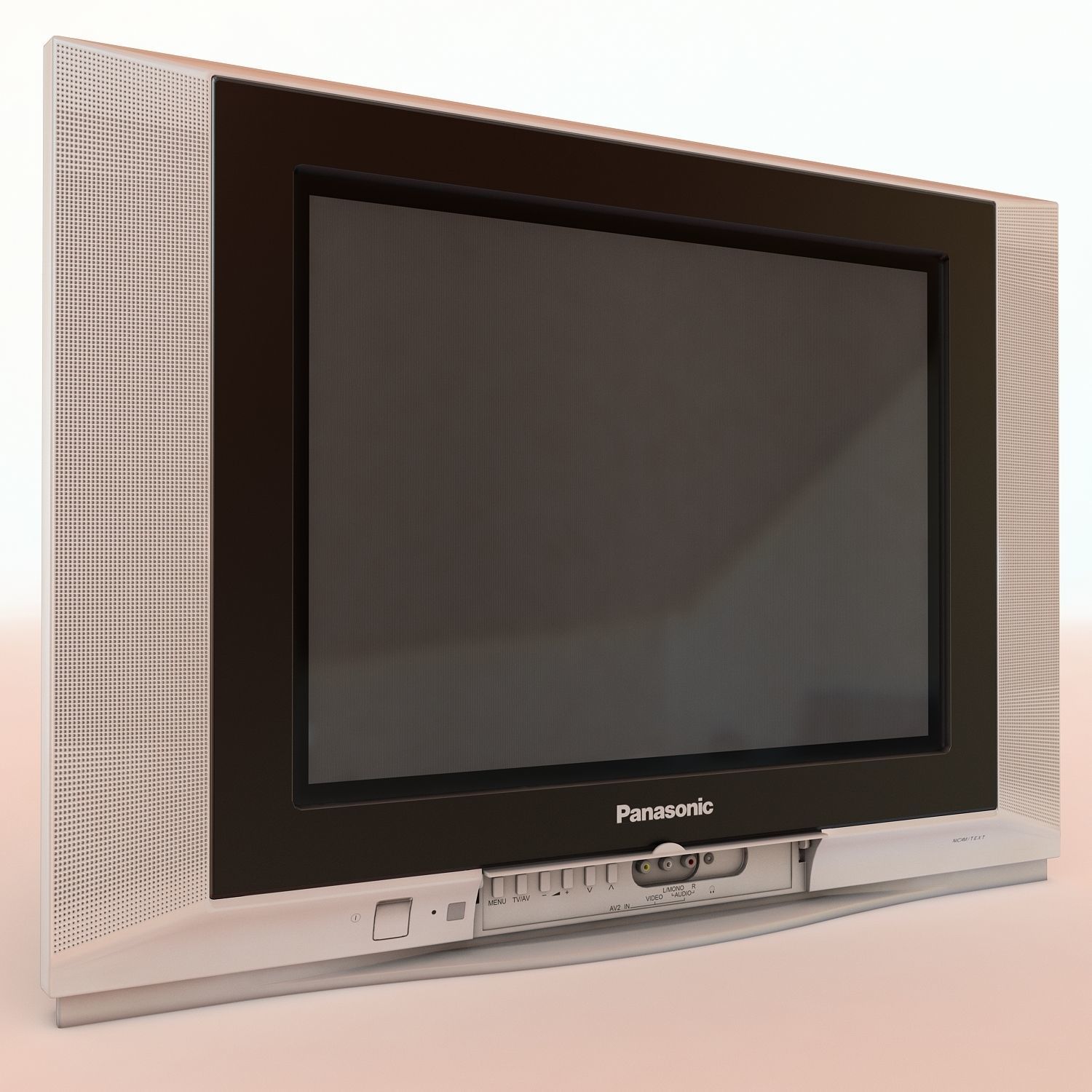 TV Panasonic TX-21FG50T Low-poly 3D model_6