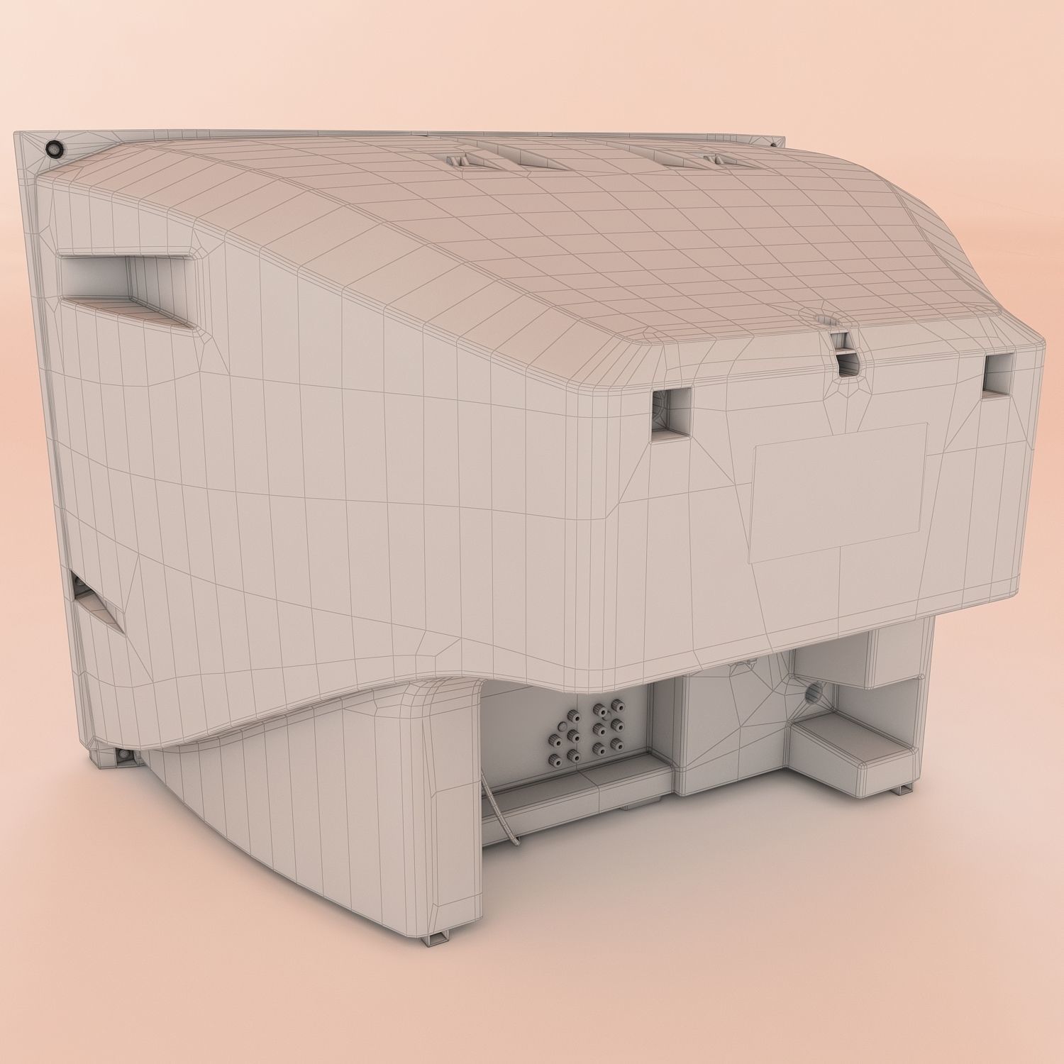 TV Panasonic TX-21FG50T Low-poly 3D model_4