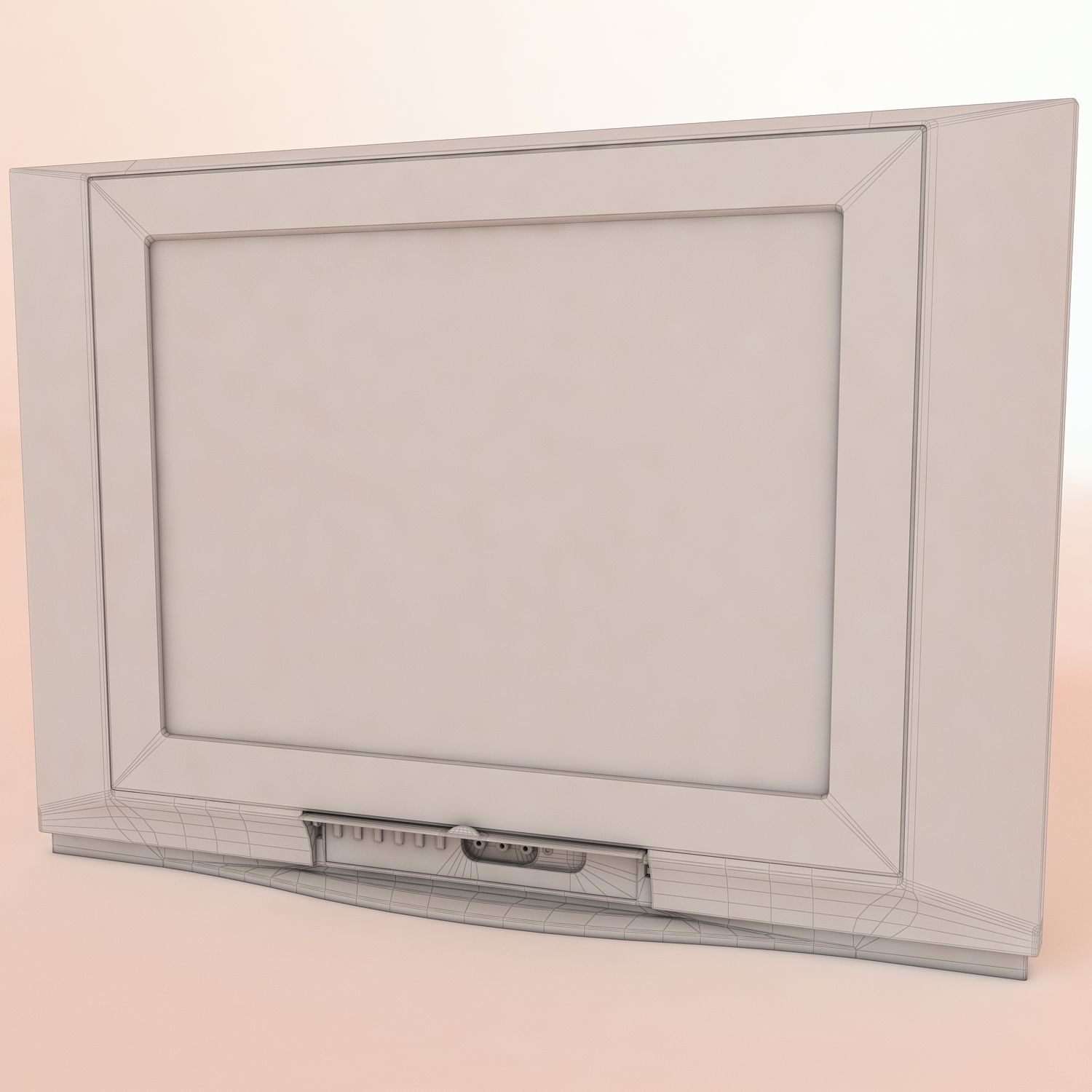 TV Panasonic TX-21FG50T Low-poly 3D model_2