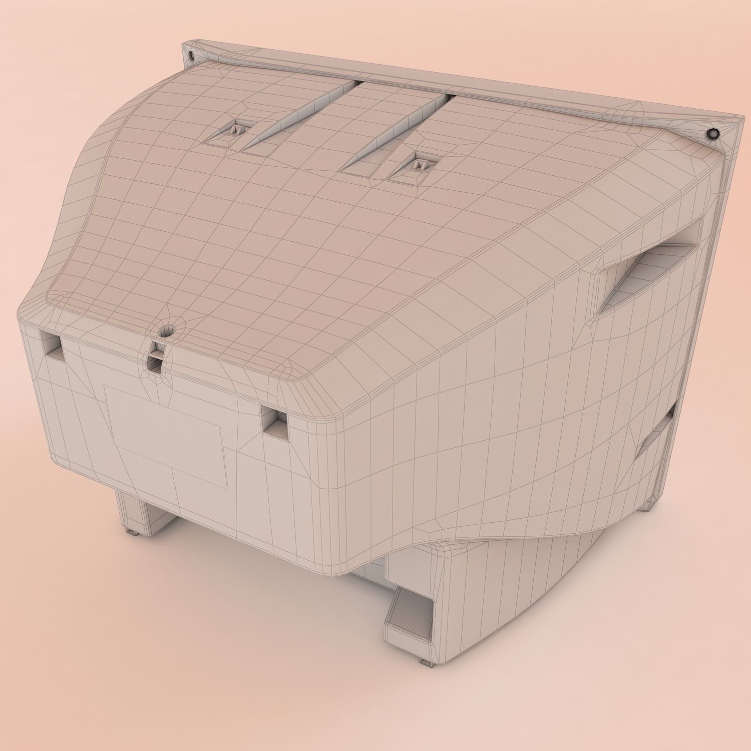 TV Panasonic TX-21FG50T Low-poly 3D model_5