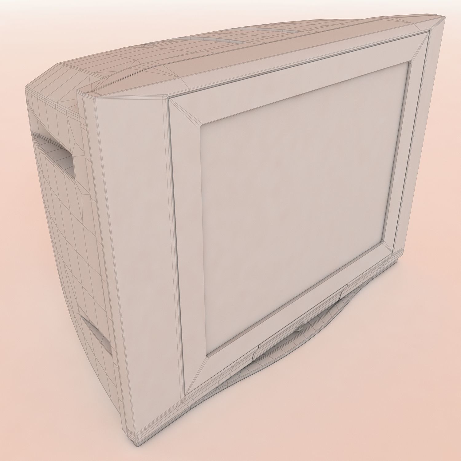 TV Panasonic TX-21FG50T Low-poly 3D model_3