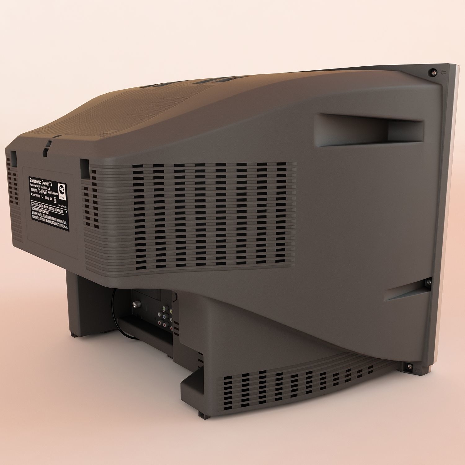 TV Panasonic TX-21FG50T Low-poly 3D model_11