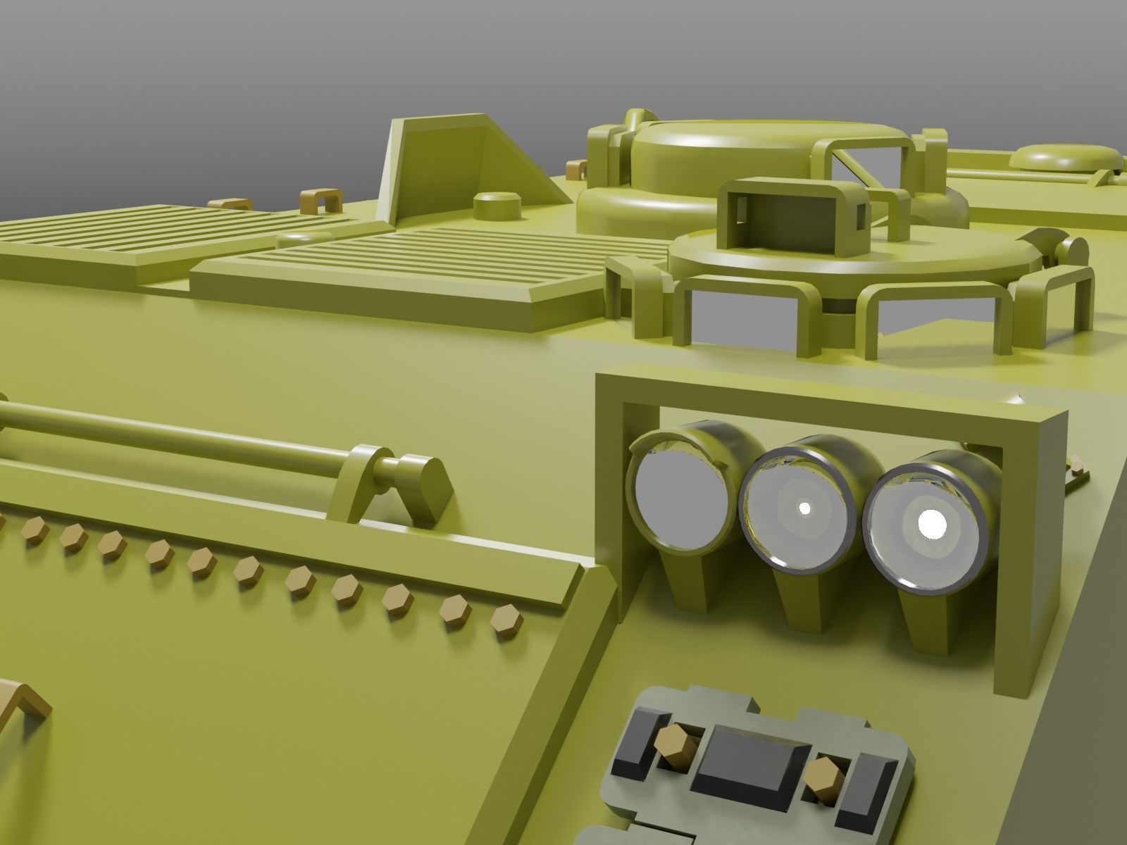 M113 APC tank   Low-poly 3D model_6