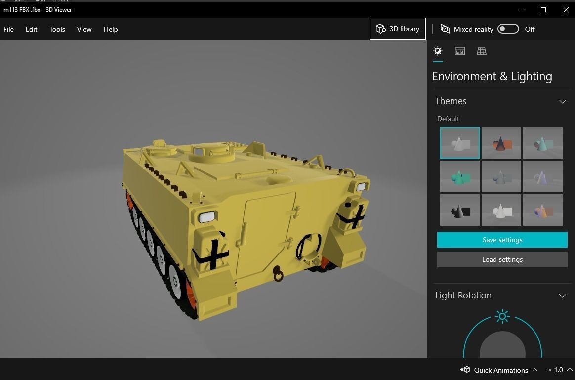 M113 APC tank   Low-poly 3D model_17