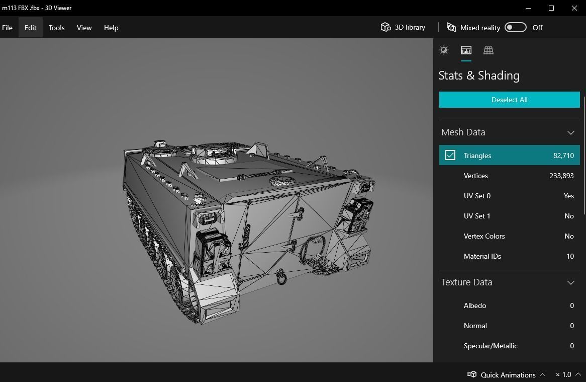 M113 APC tank   Low-poly 3D model_12