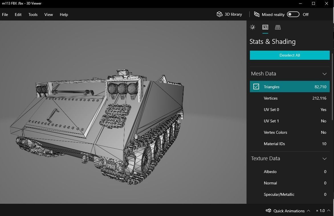 M113 APC tank   Low-poly 3D model_11