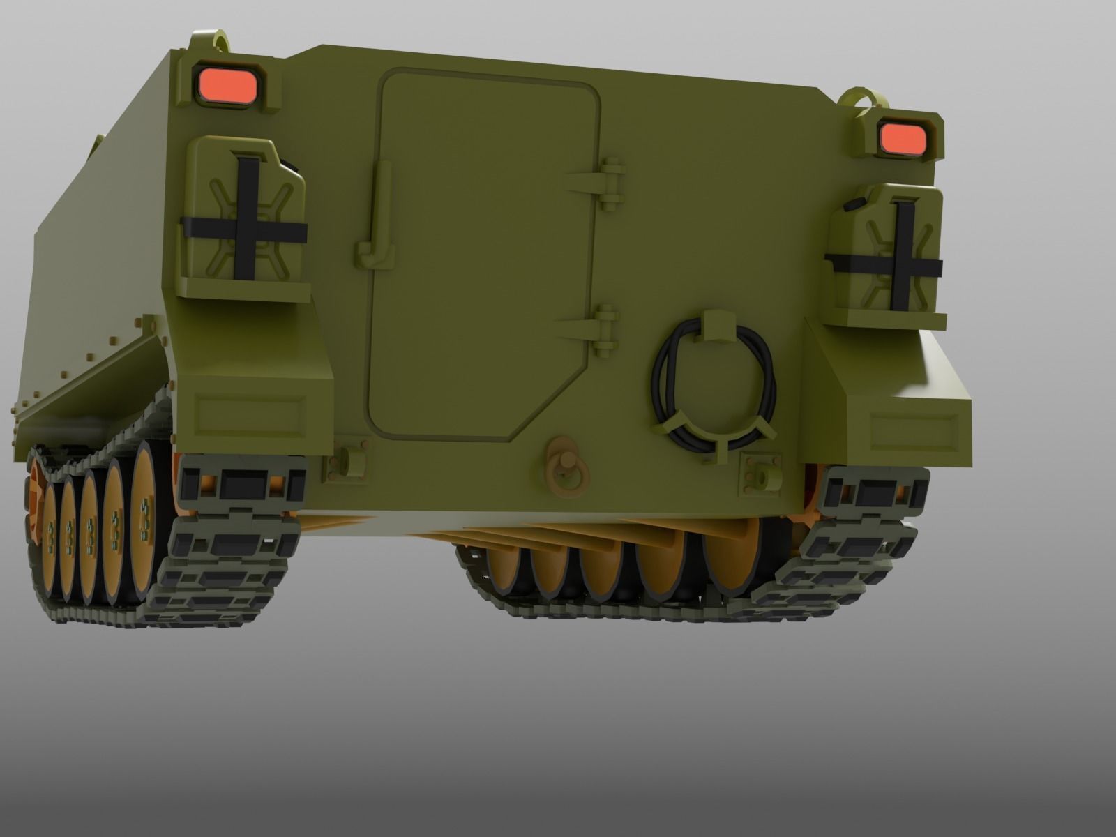 M113 APC tank   Low-poly 3D model_2