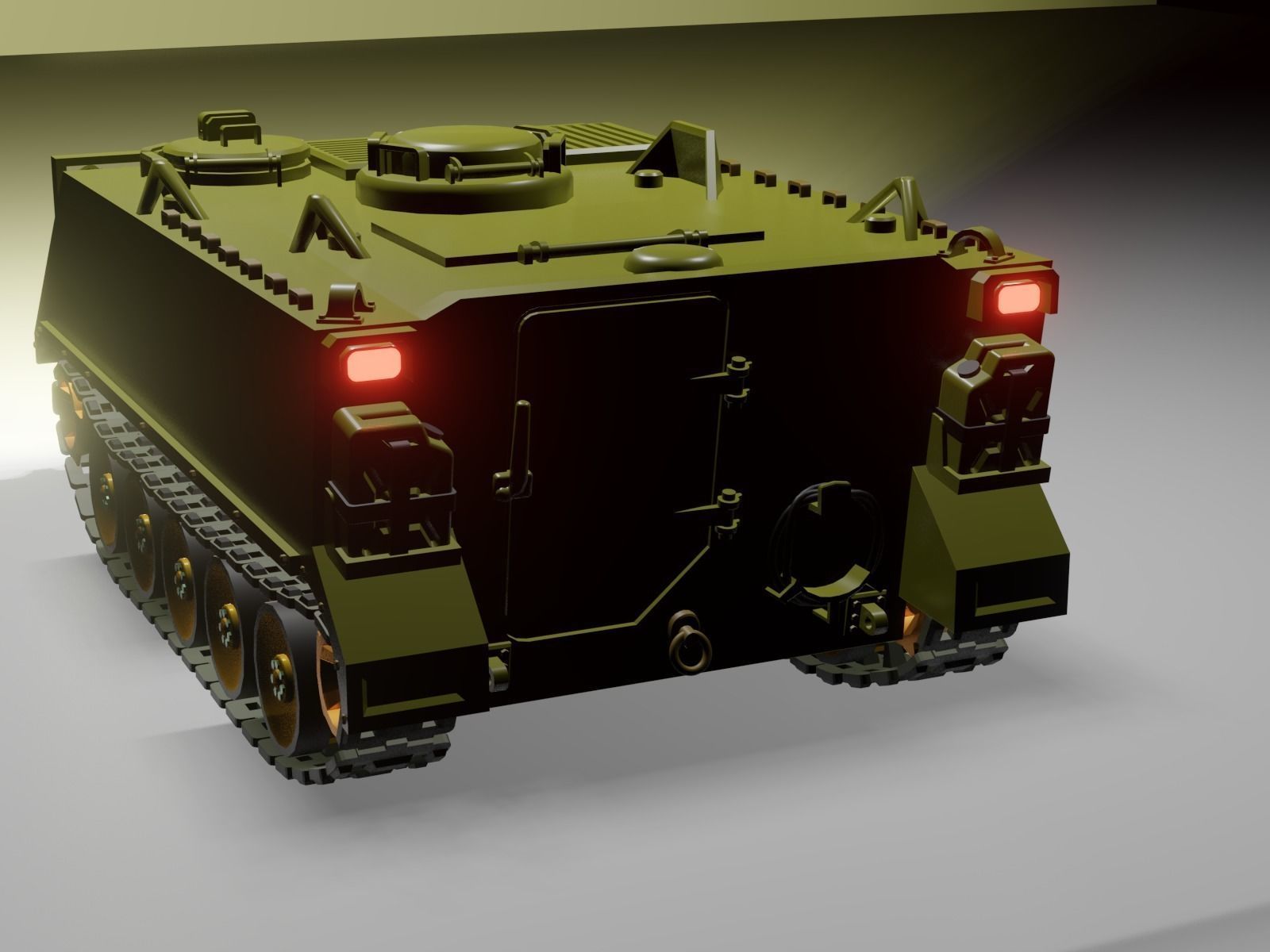 M113 APC tank   Low-poly 3D model_8