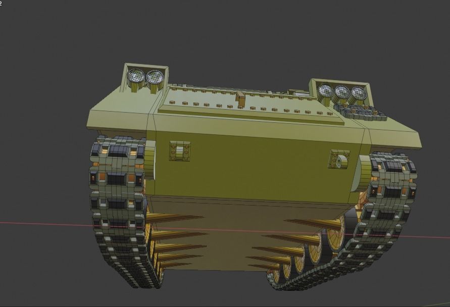 M113 APC tank   Low-poly 3D model_16