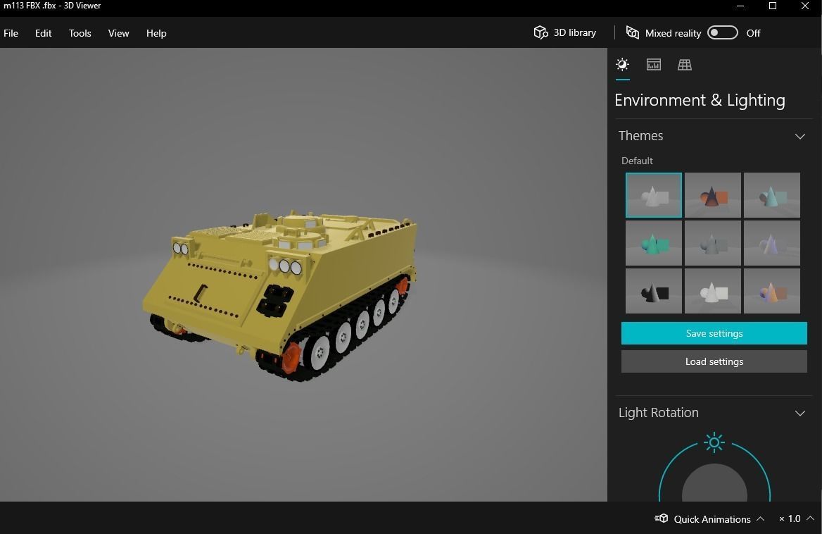 M113 APC tank   Low-poly 3D model_13