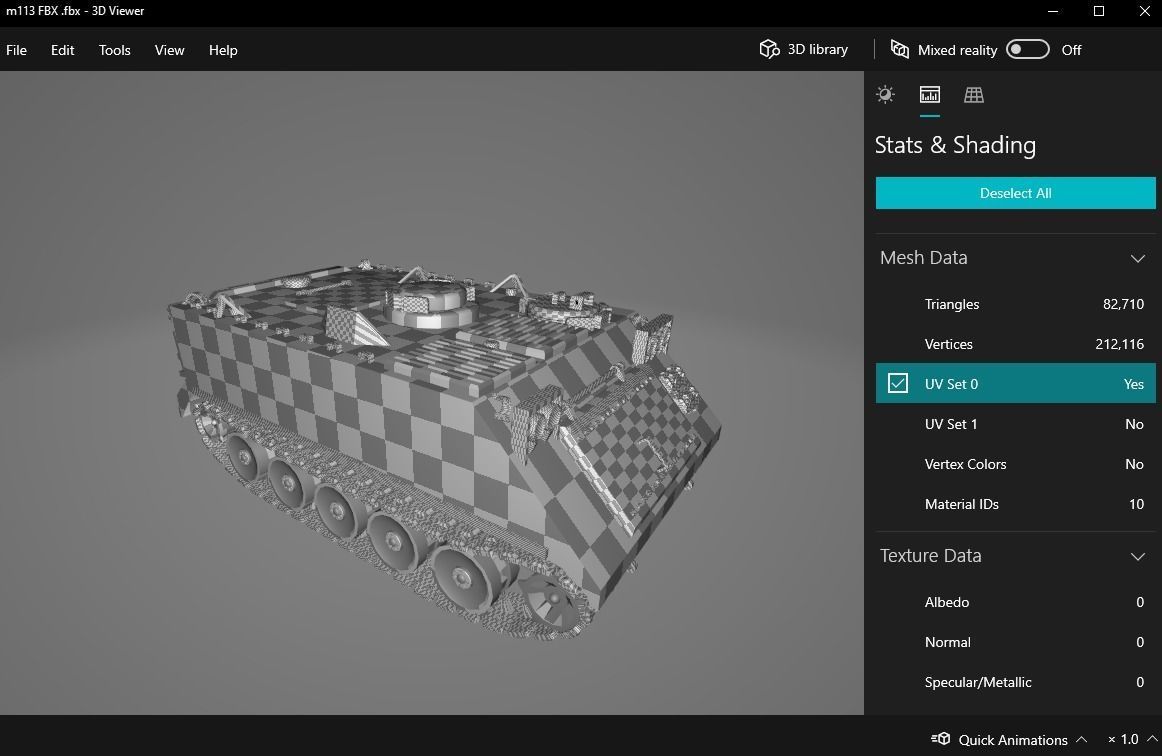 M113 APC tank   Low-poly 3D model_14