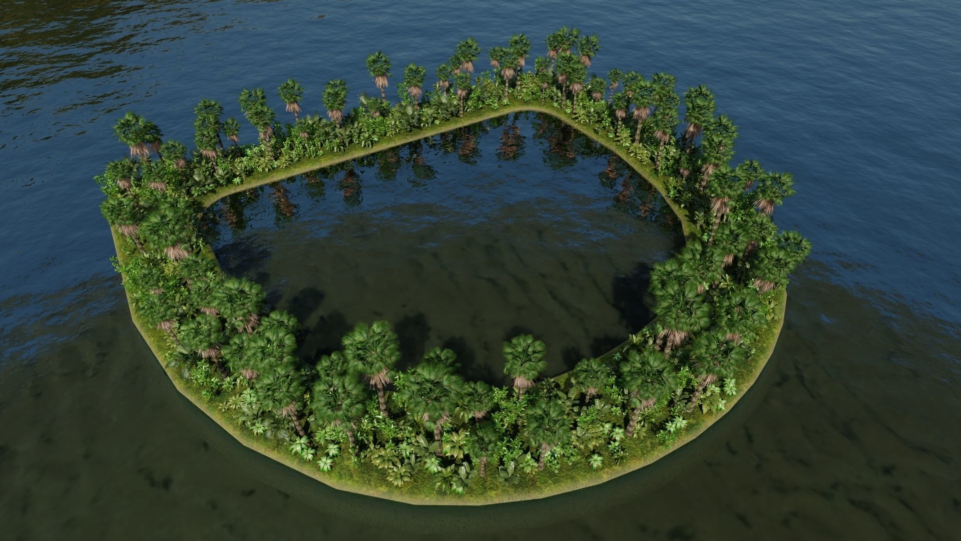 D Alphabet Island 3D model_2