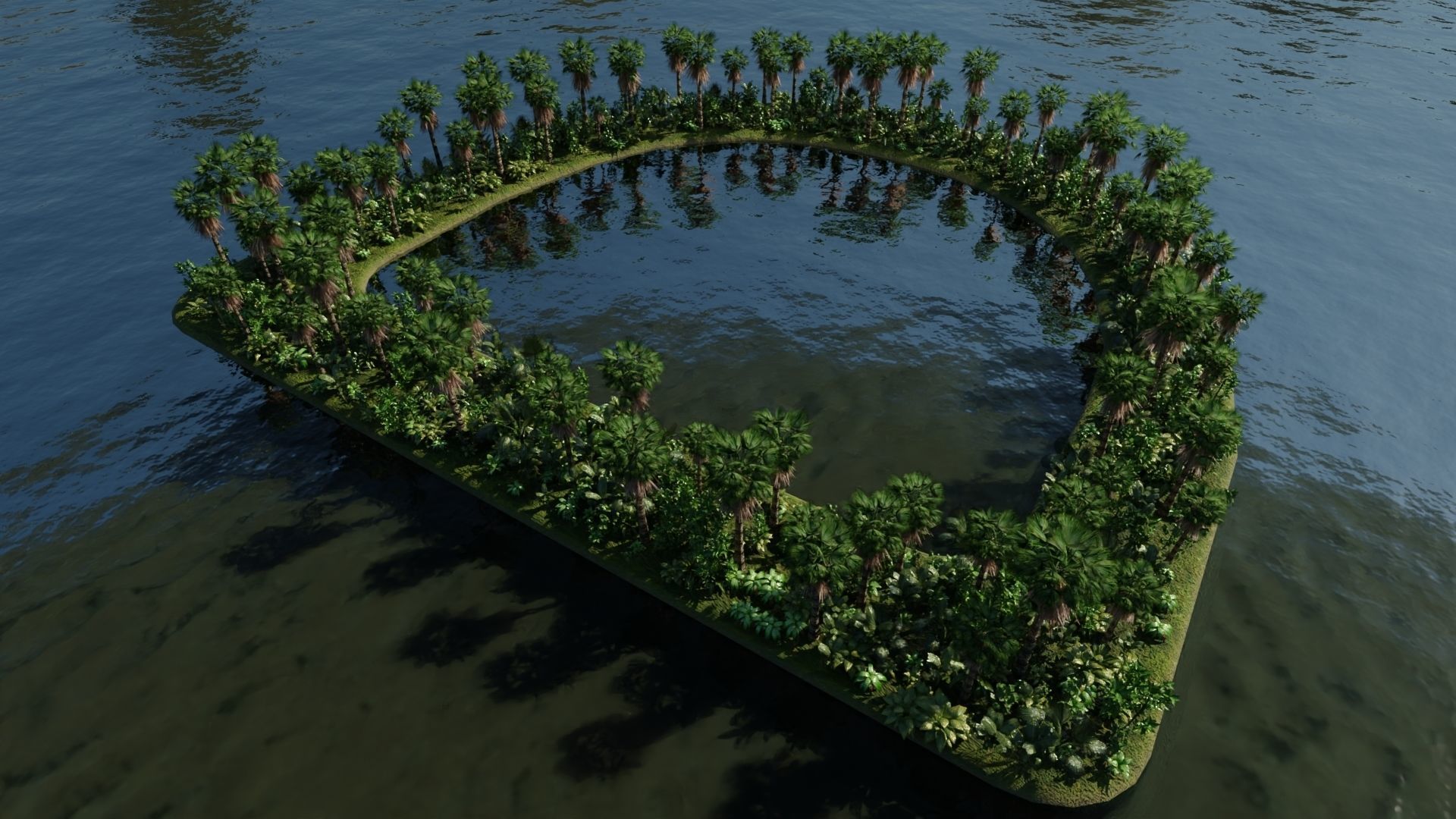 D Alphabet Island 3D model_3