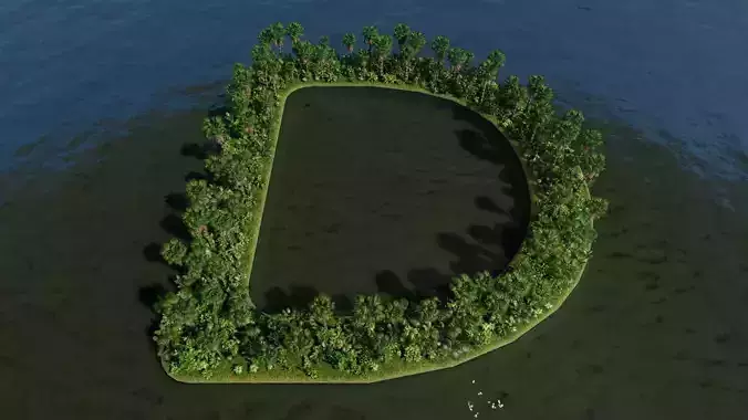 D Alphabet Island 3D model