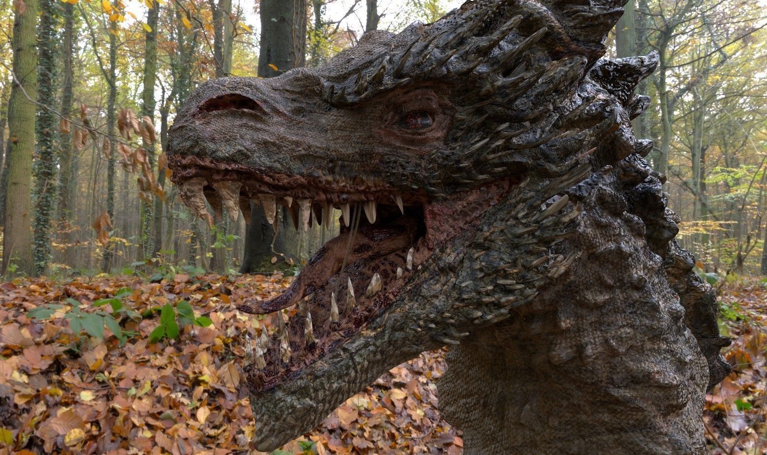 Dragon Head Realistic Low-poly 3D model_5