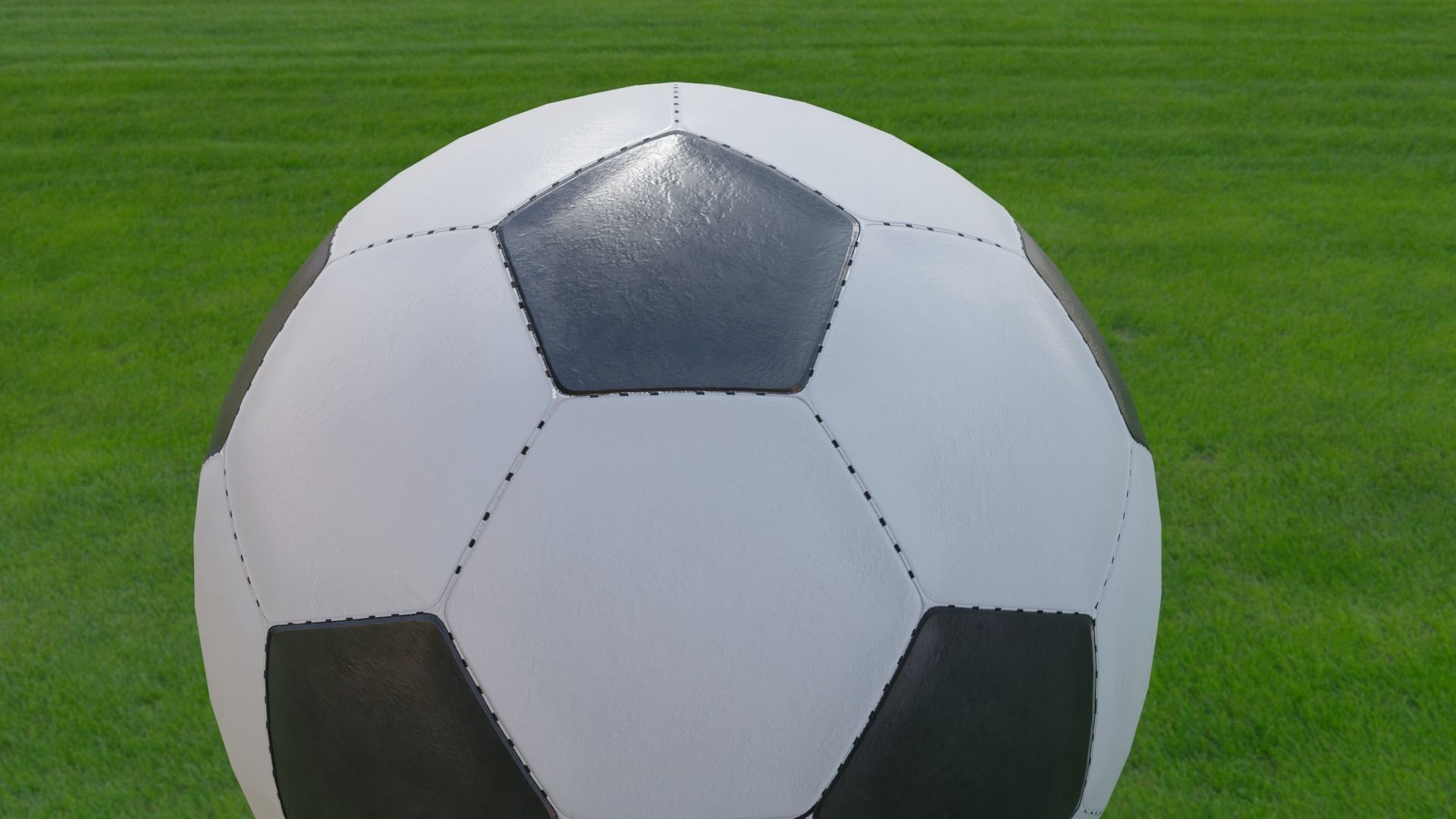 Simple Low Poly Soccer Ball Football Free low-poly 3D model_1