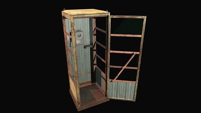 Soviet phone booth Game Ready PBR Low-poly 3D model Soviet phone booth Game Ready PBR Low-poly 3D model