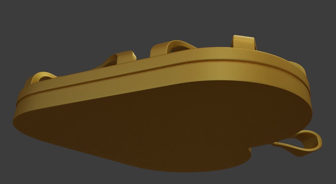 Gold Heart Shape pendant 3D model_8