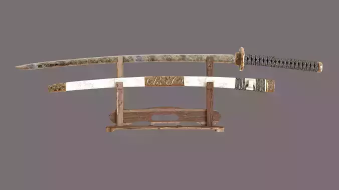 Katana with stand