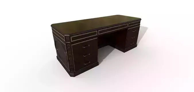 Luxury Desk Low-poly 3D model