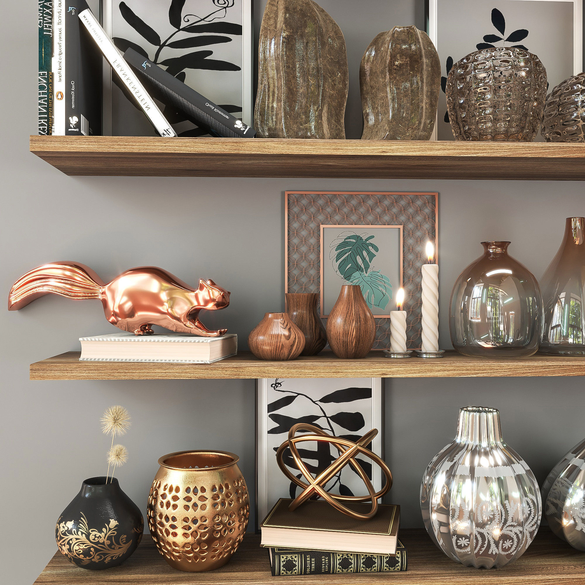 Decorative set 04 3D model_1