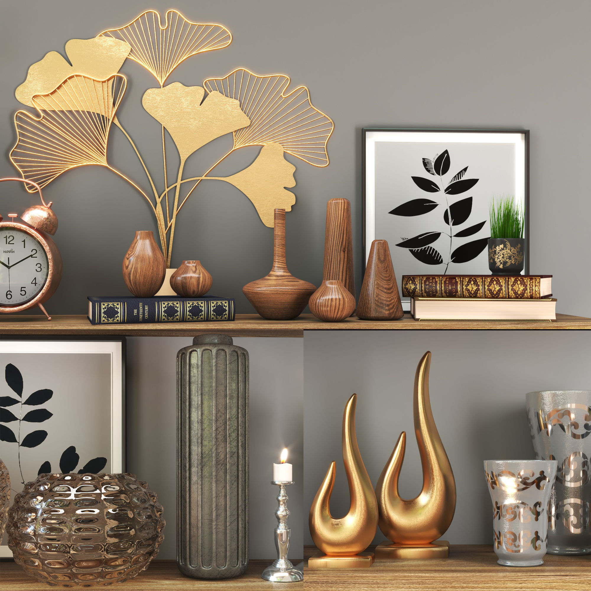 Decorative set 04 3D model_4